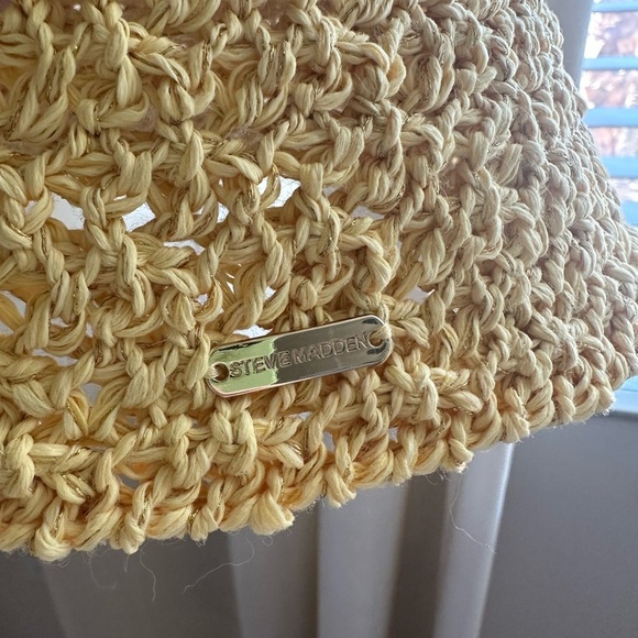 Steve Madden Woven Hat in Sunshine ☀️ Yellow main image 5